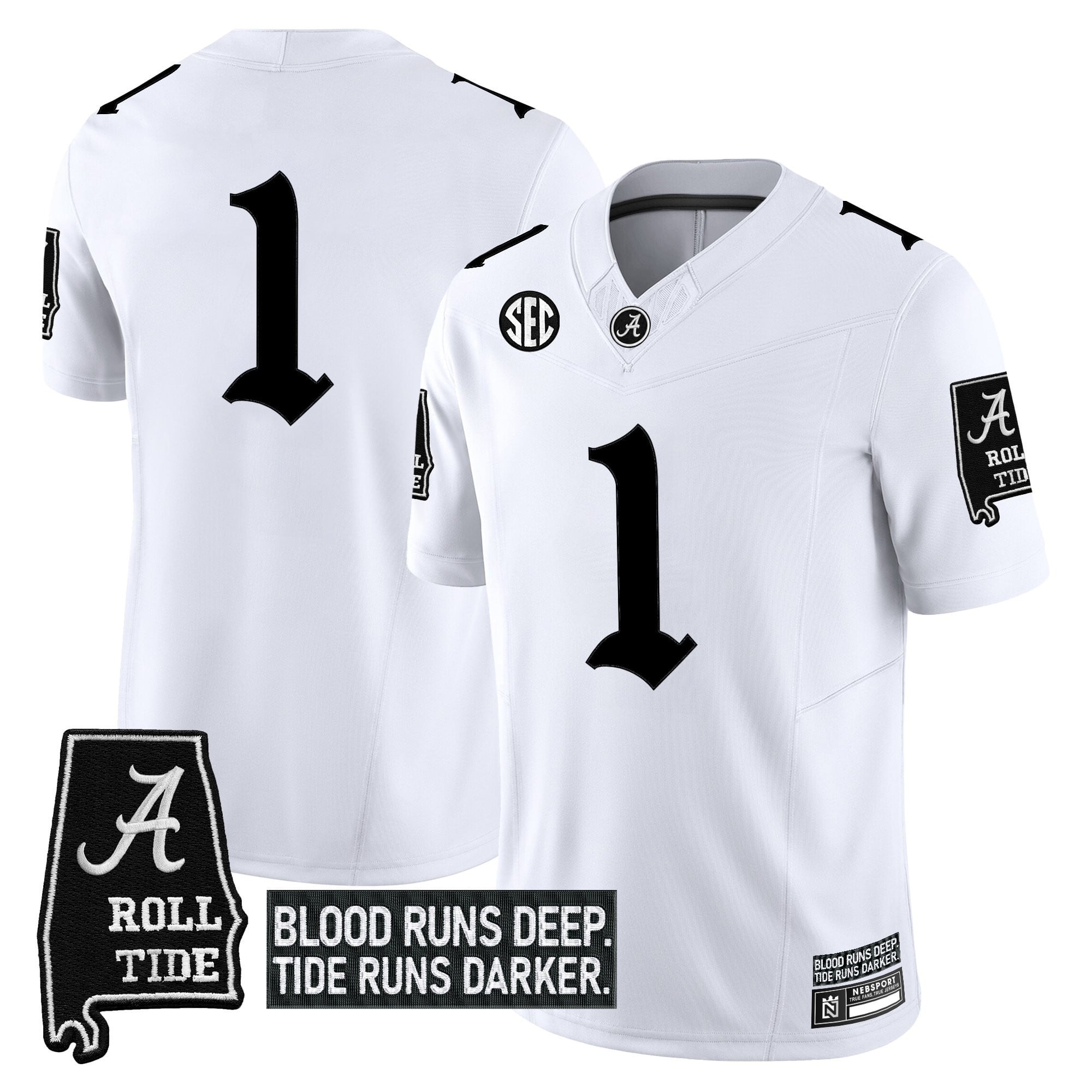 Men's Alabama Crimson Tide 'Gothic Bama Blood Edition' Vapor Limited Jersey - All Stitched