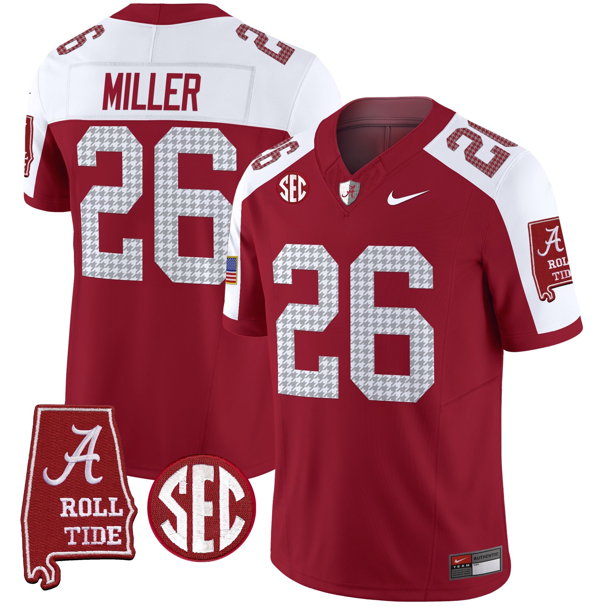Men's Alabama Crimson Tide Pro Combat Vapor Limited Jersey - All Stitched