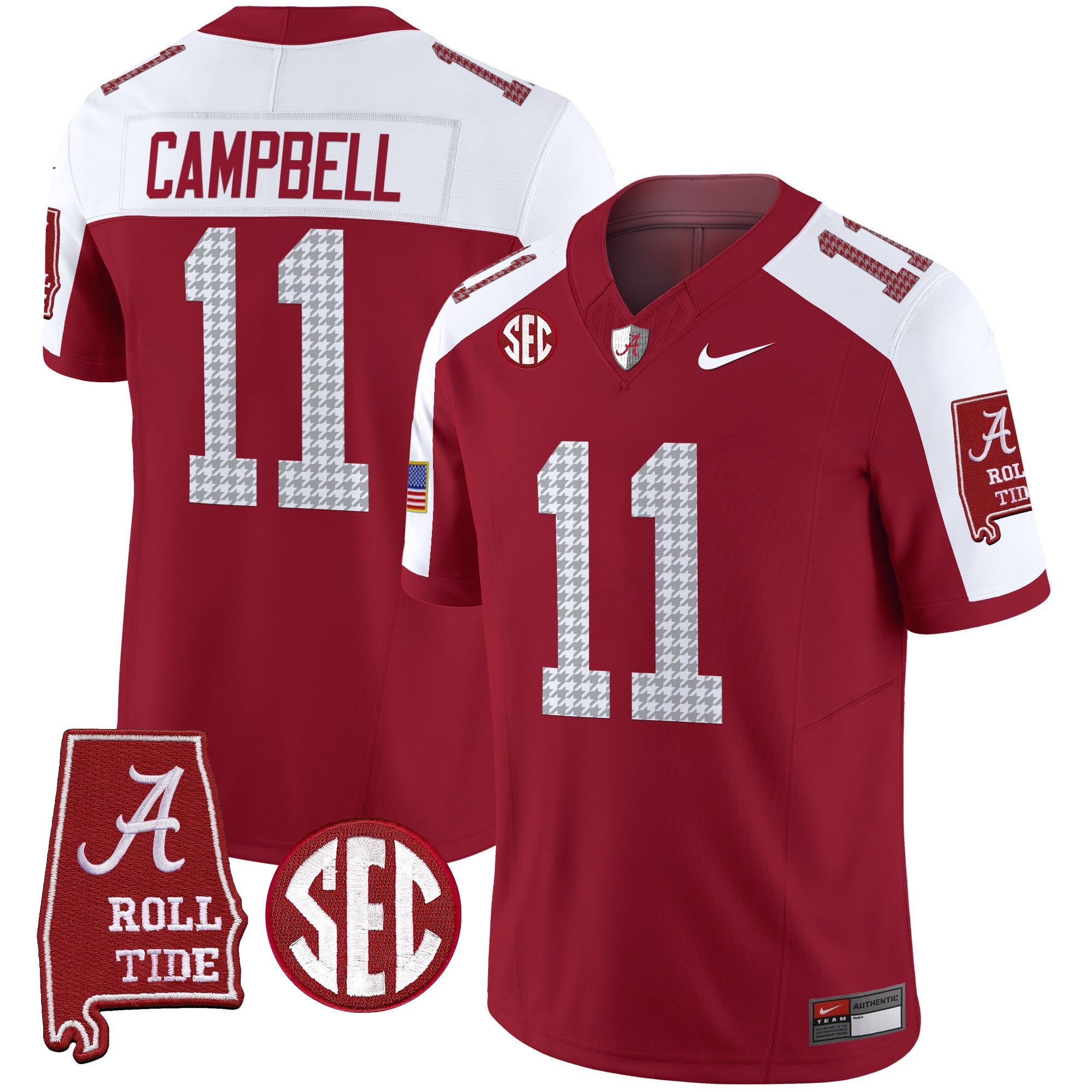 Men's Alabama Crimson Tide Pro Combat Vapor Limited Jersey - All Stitched