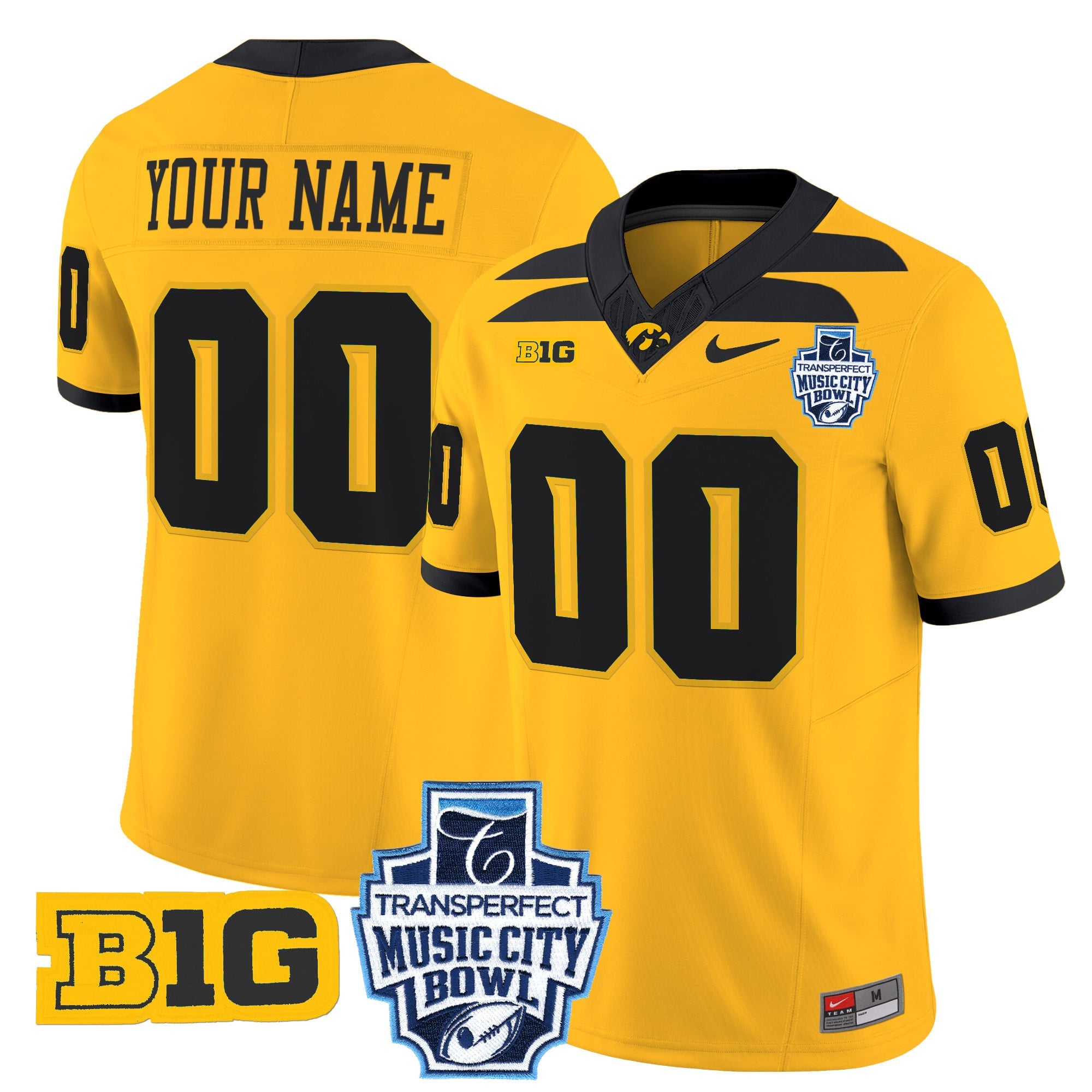 Iowa Hawkeyes 2024 Music City Bowl Vapor Limited Custom Jersey - All Stitched