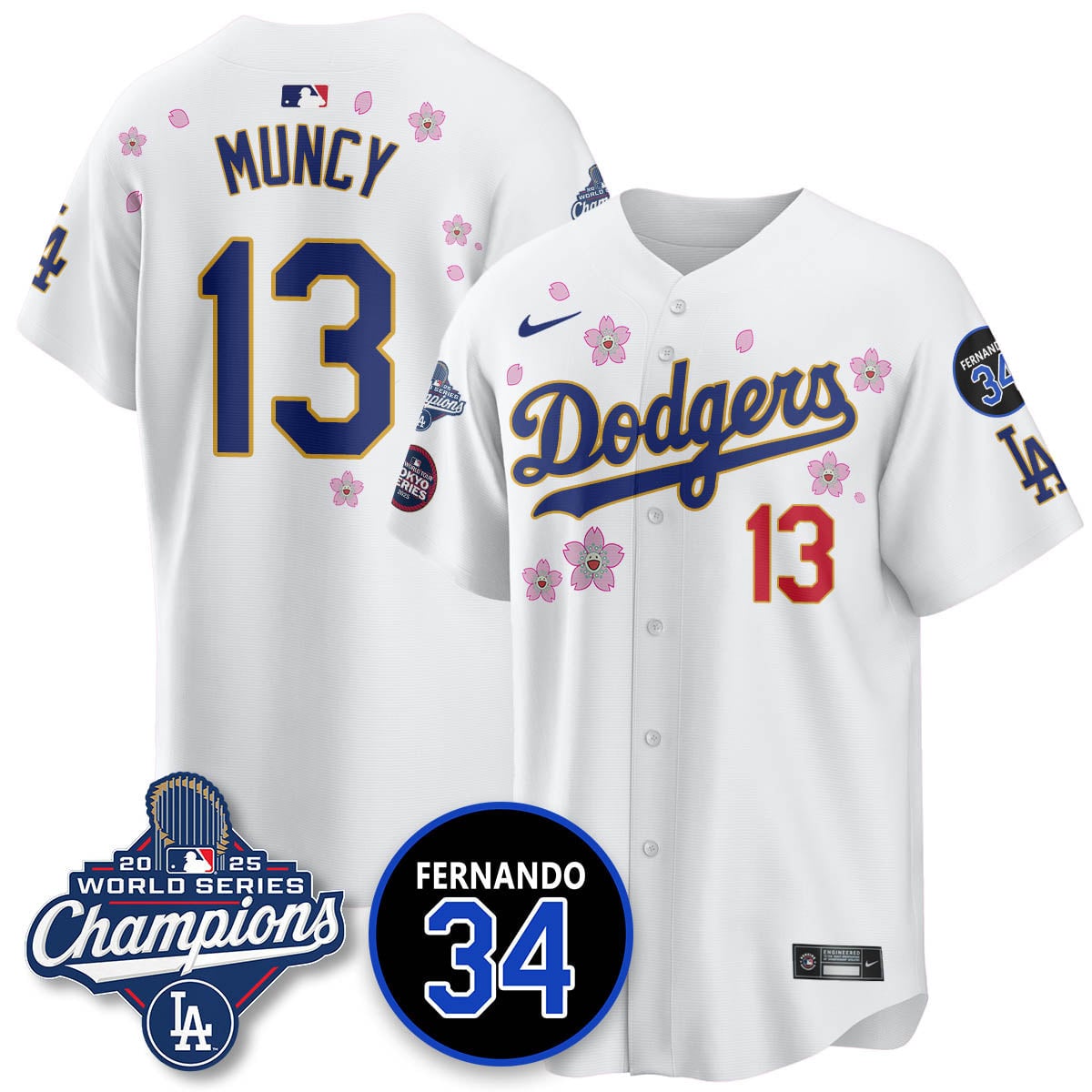Los Angeles Dodgers Tokyo 2025 World Series Champions Jersey - All Stitched