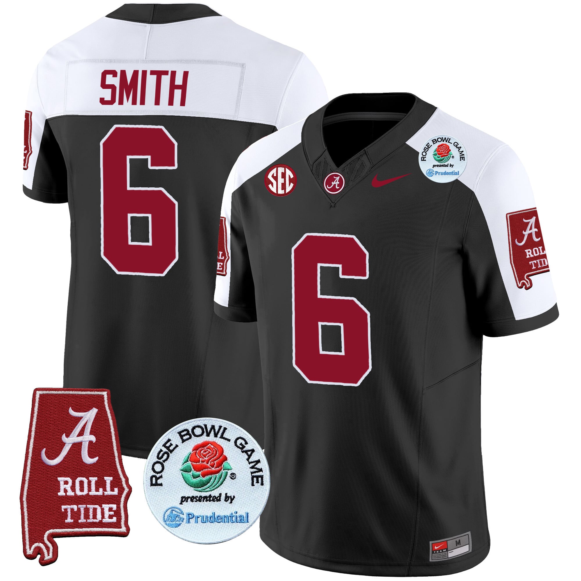 Men's Alabama Crimson Tide Rose Bowl Patch Vapor Limited Jersey - All Stitched