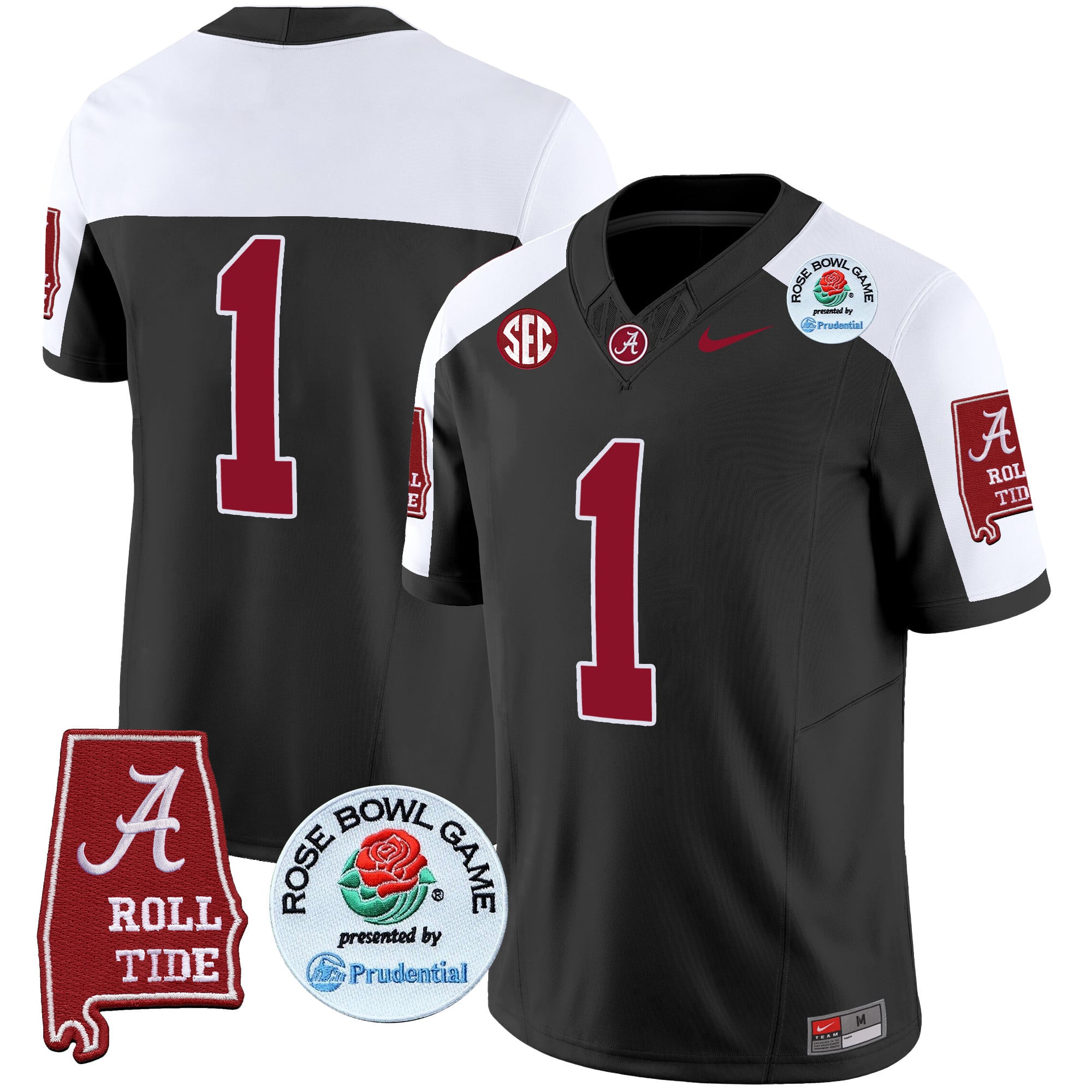 Men's Alabama Crimson Tide Rose Bowl Patch Vapor Limited Jersey - All Stitched
