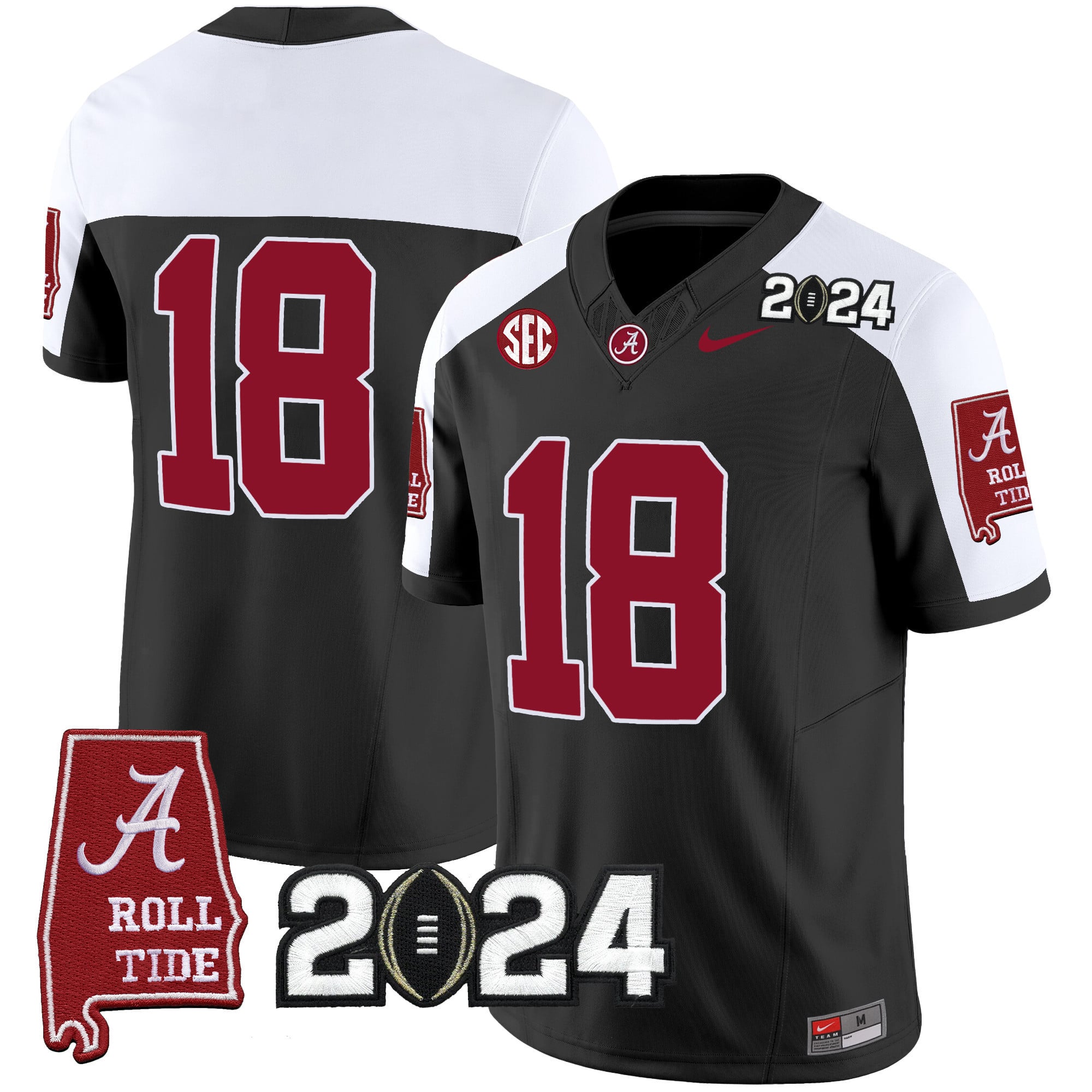 Men's Alabama Crimson Tide 2024 Vapor Limited Jersey - All Stitched