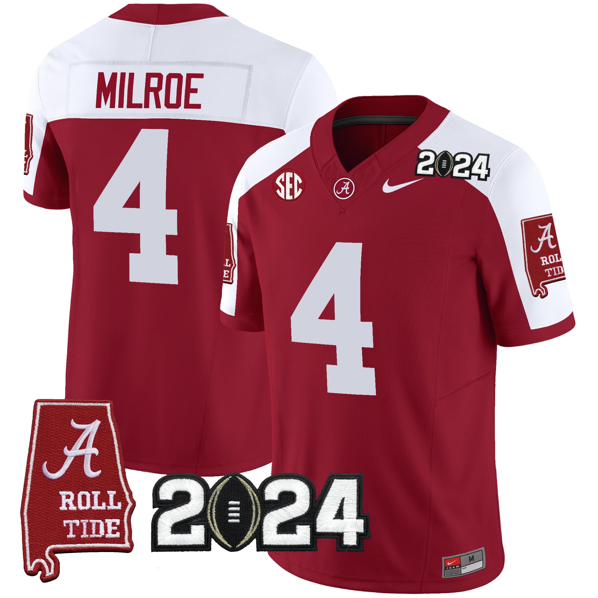 Men's Alabama Crimson Tide 2024 Vapor Limited Jersey - All Stitched
