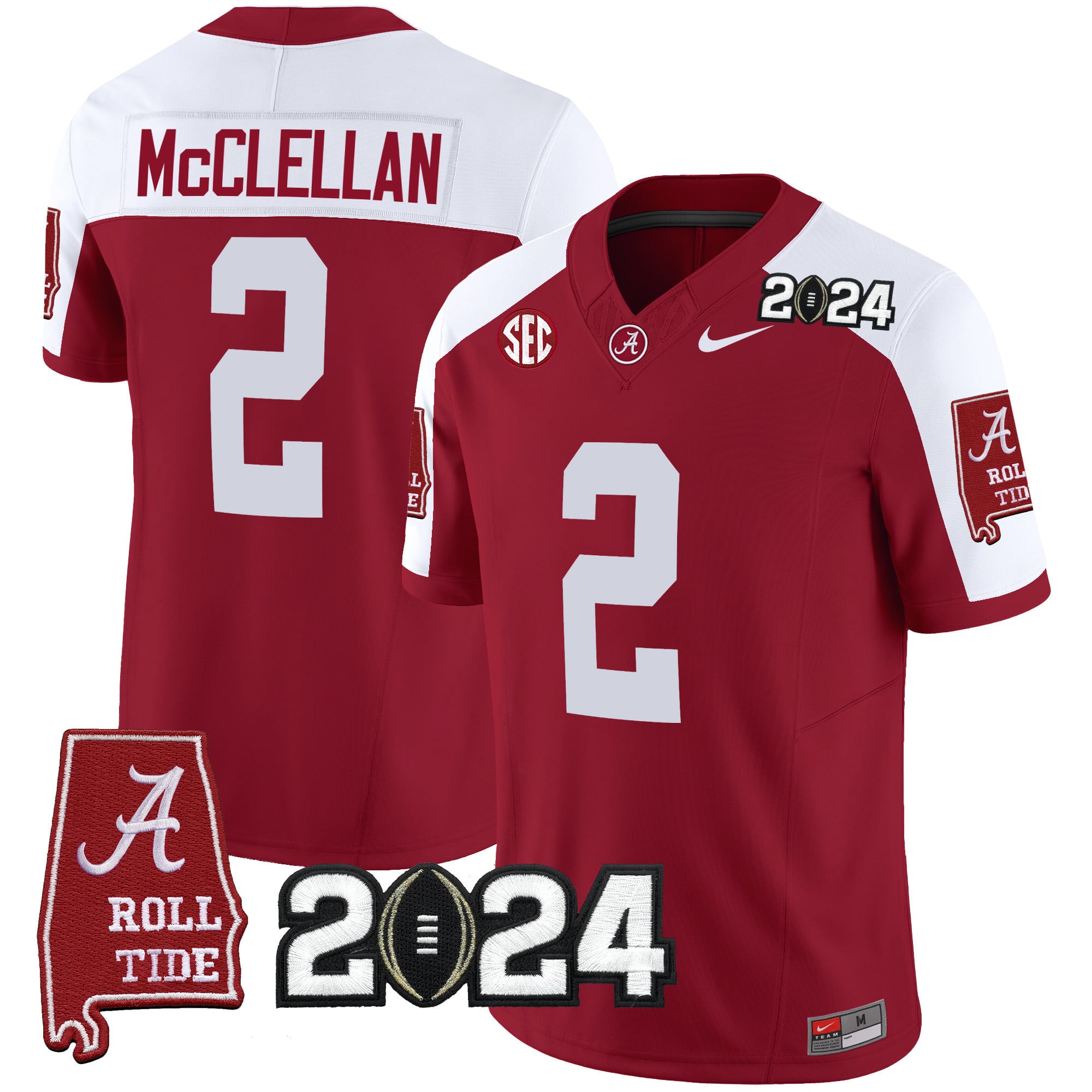 Men's Alabama Crimson Tide 2024 Vapor Limited Jersey - All Stitched