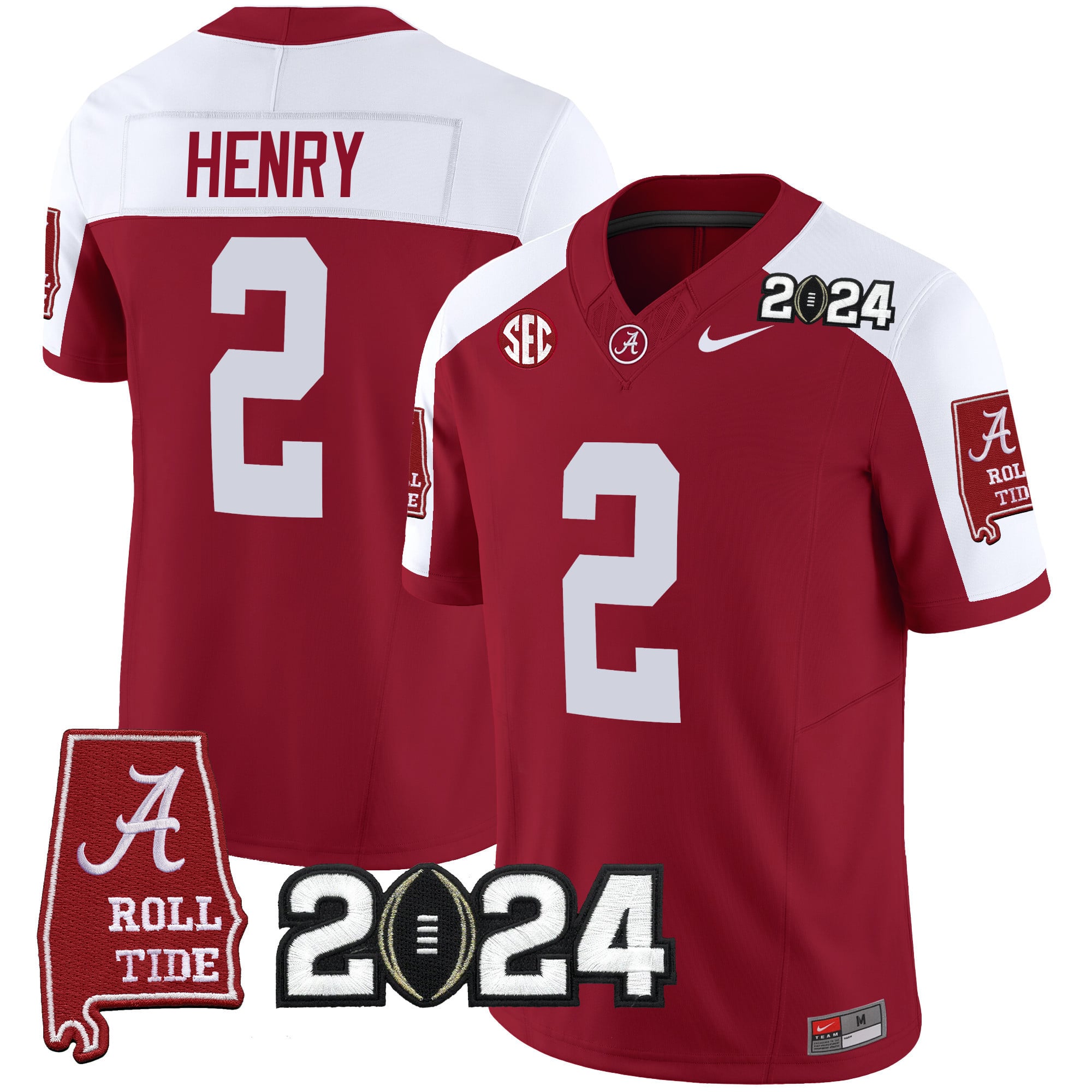 Men's Alabama Crimson Tide 2024 Vapor Limited Jersey - All Stitched