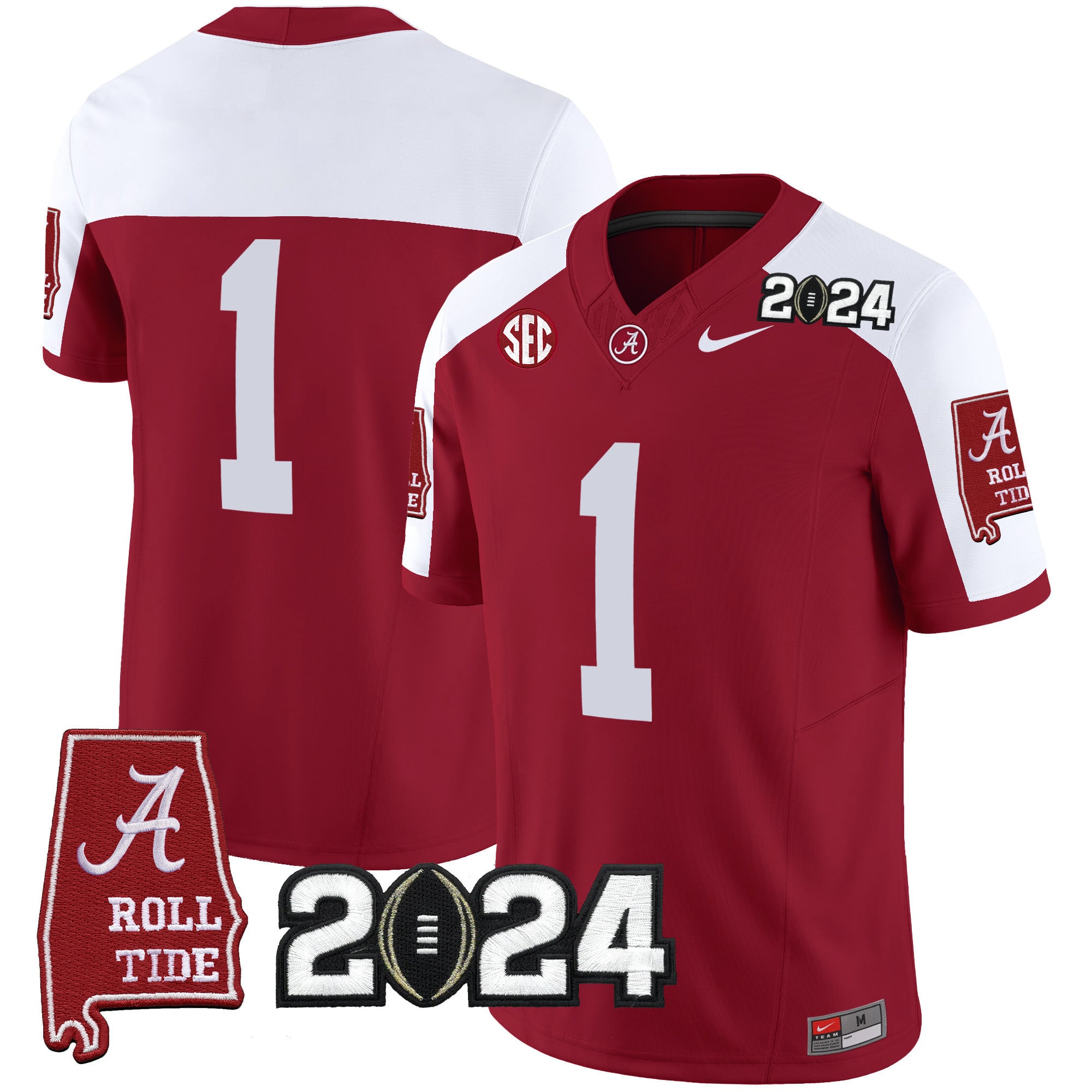 Men's Alabama Crimson Tide 2024 Vapor Limited Jersey - All Stitched