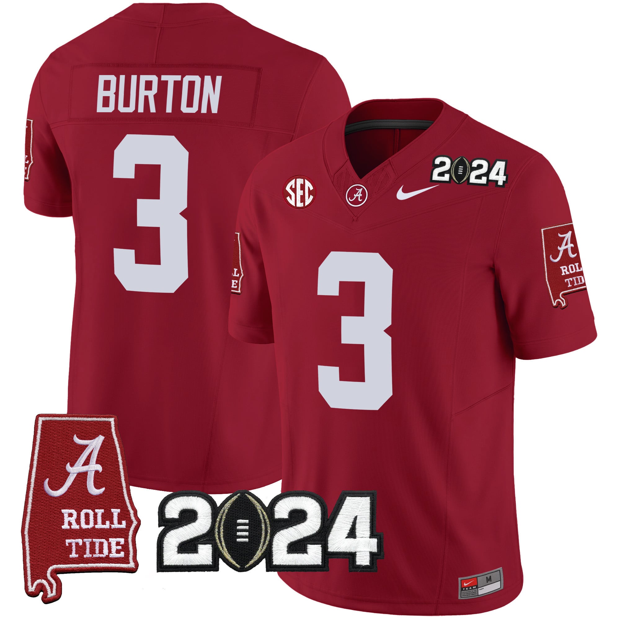 Men's Alabama Crimson Tide 2024 Vapor Limited Jersey - All Stitched