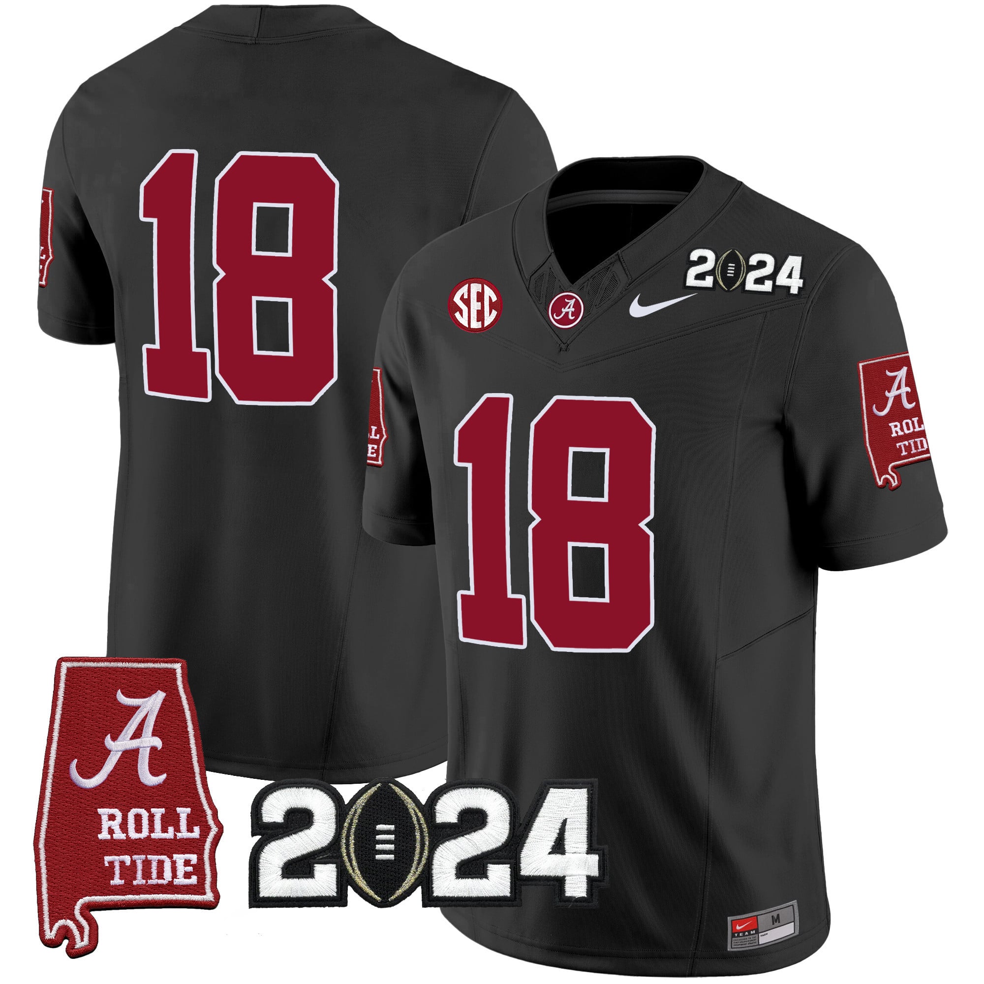 Men's Alabama Crimson Tide 2024 Vapor Limited Jersey - All Stitched