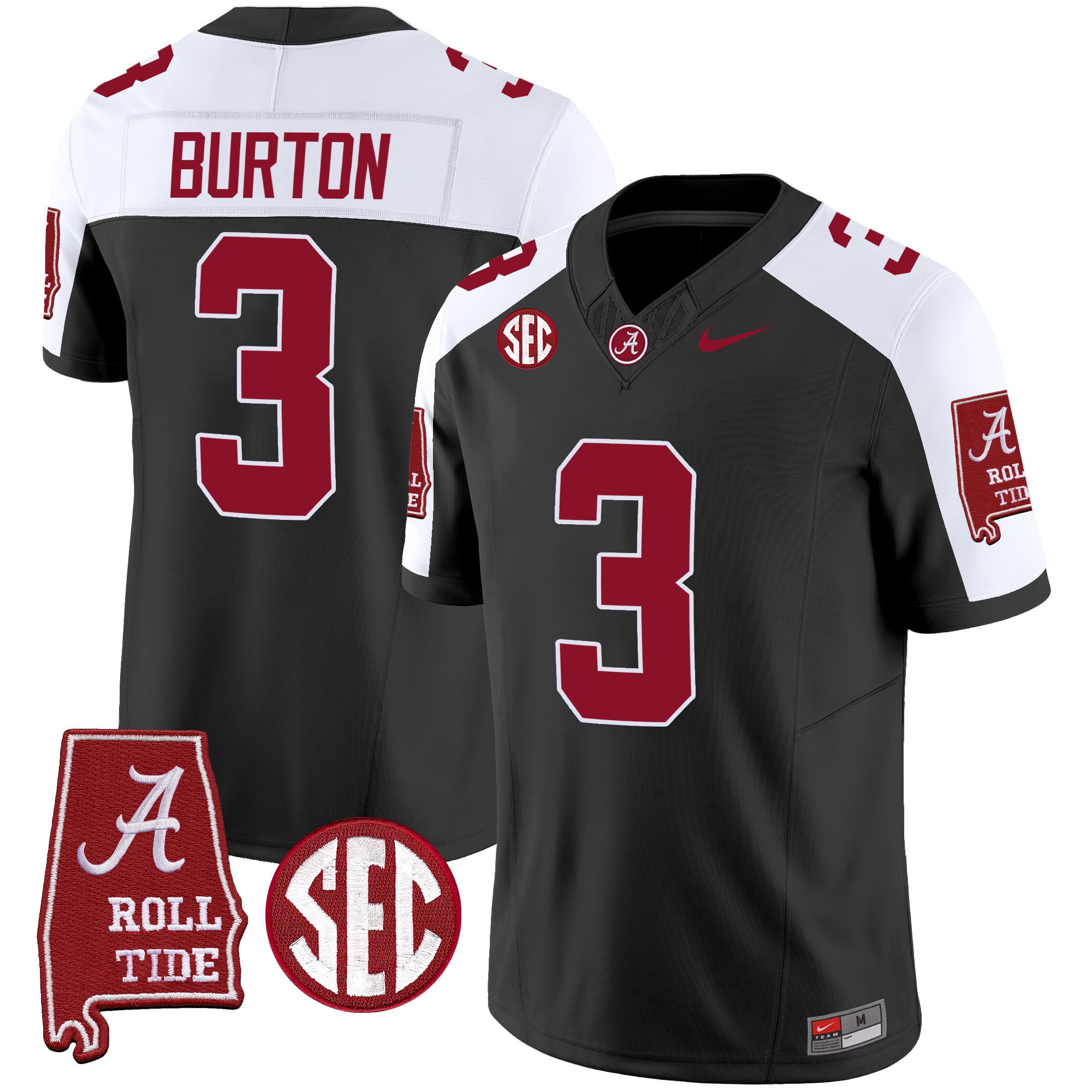 Men's Alabama Crimson Tide Vapor Limited Jersey V3 - Alabama Map - All Stitched