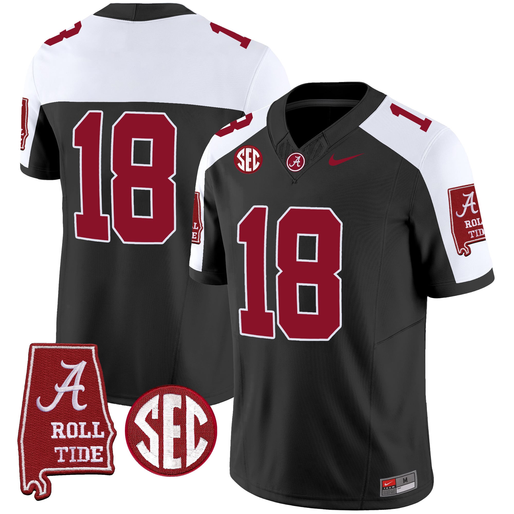 Men's Alabama Crimson Tide Vapor Limited Jersey V3 - Alabama Map - All Stitched