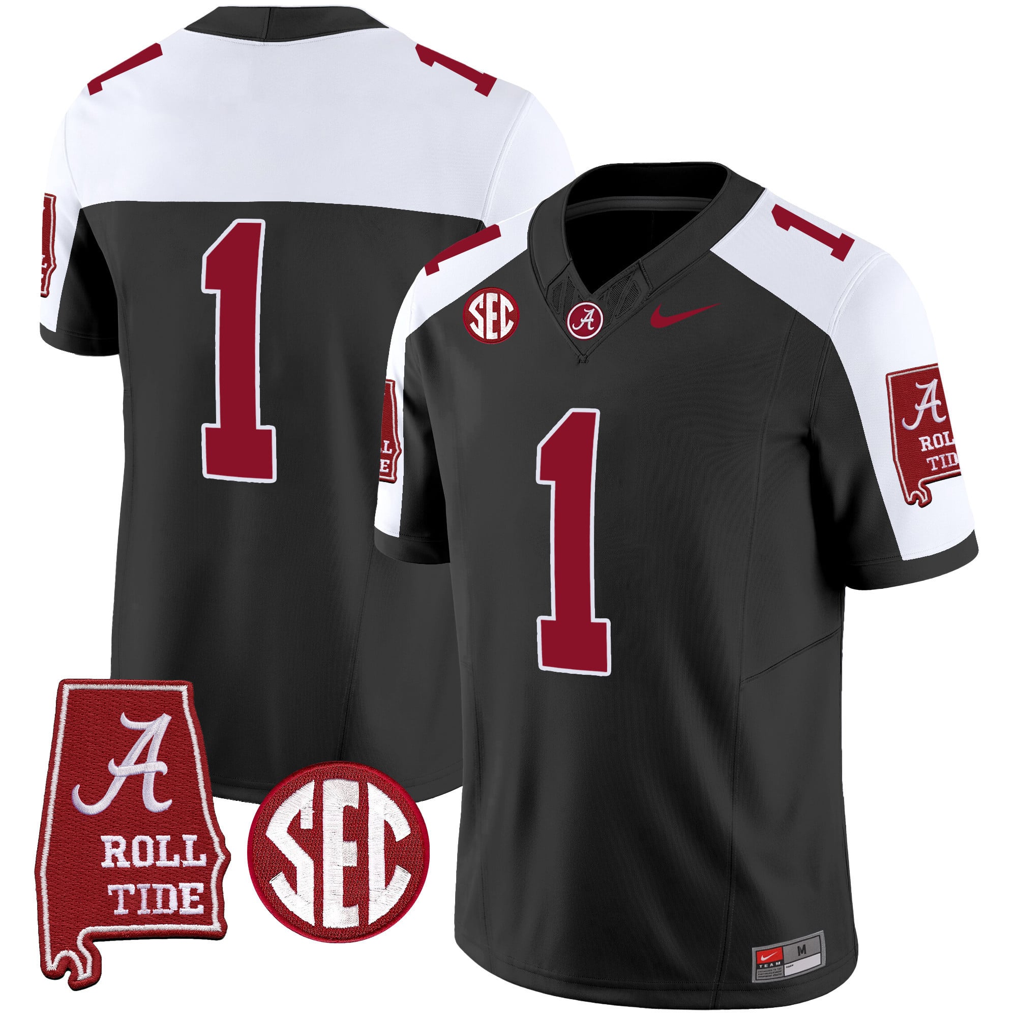 Men's Alabama Crimson Tide Vapor Limited Jersey V3 - Alabama Map - All Stitched