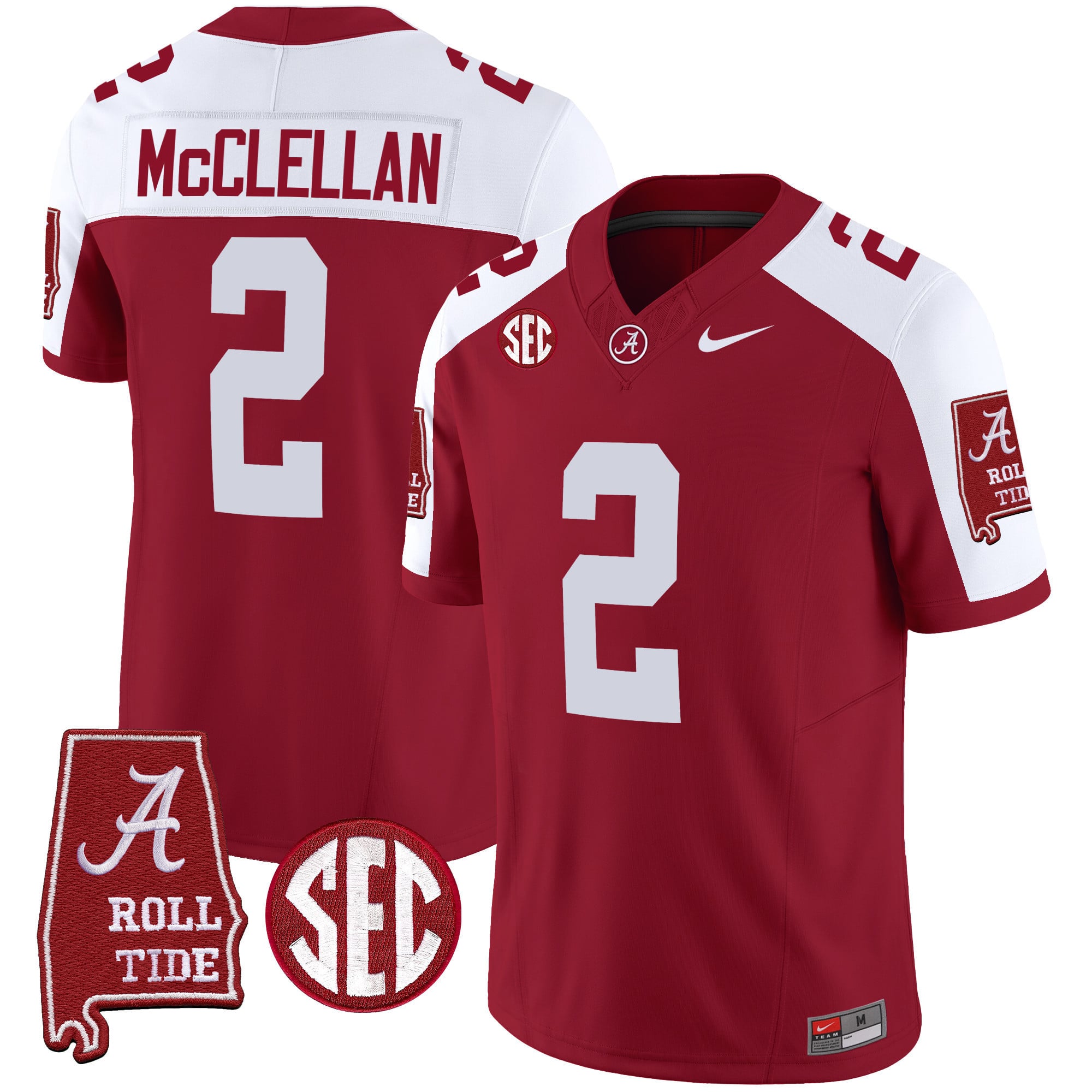Men's Alabama Crimson Tide Vapor Limited Jersey V3 - Alabama Map - All Stitched