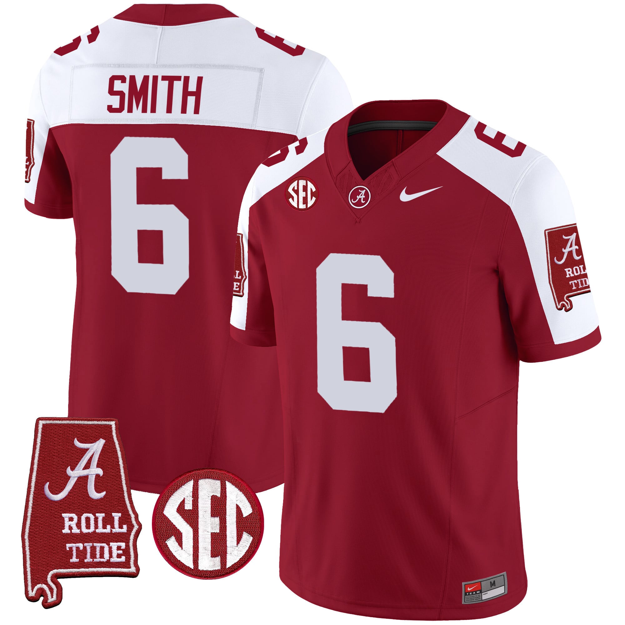 Men's Alabama Crimson Tide Vapor Limited Jersey V3 - Alabama Map - All Stitched