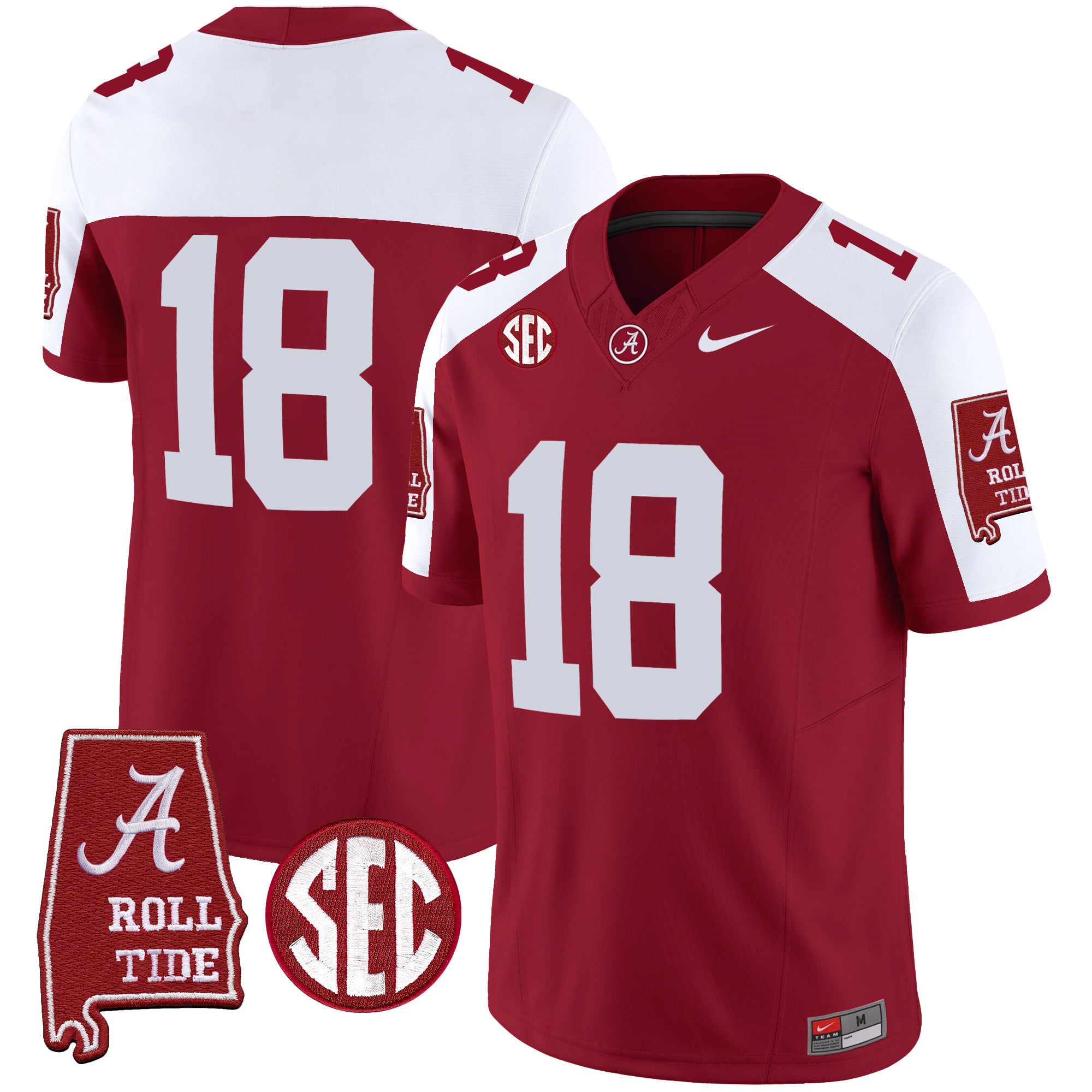 Men's Alabama Crimson Tide Vapor Limited Jersey V3 - Alabama Map - All Stitched