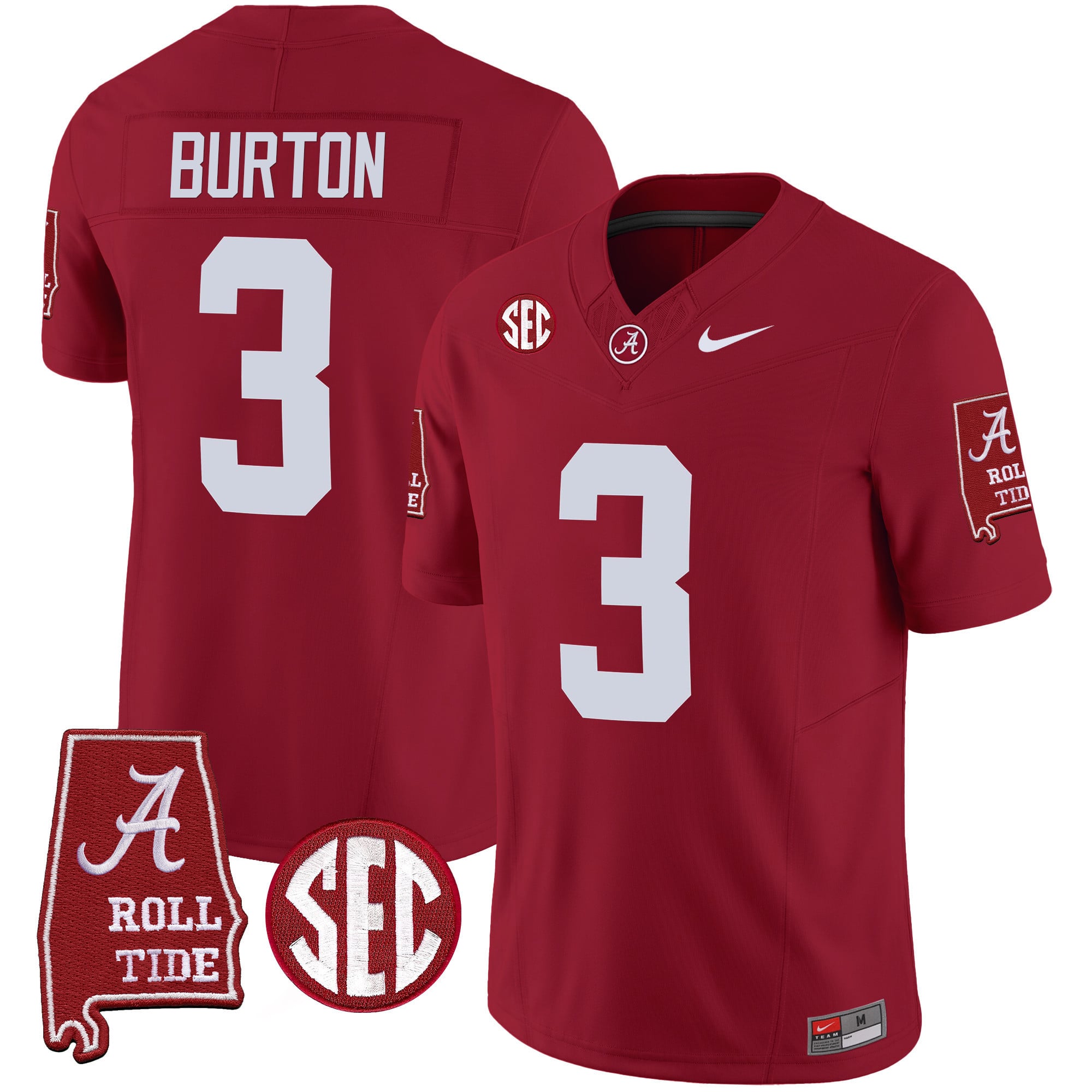 Men's Alabama Crimson Tide Vapor Limited Jersey V3 - Alabama Map - All Stitched