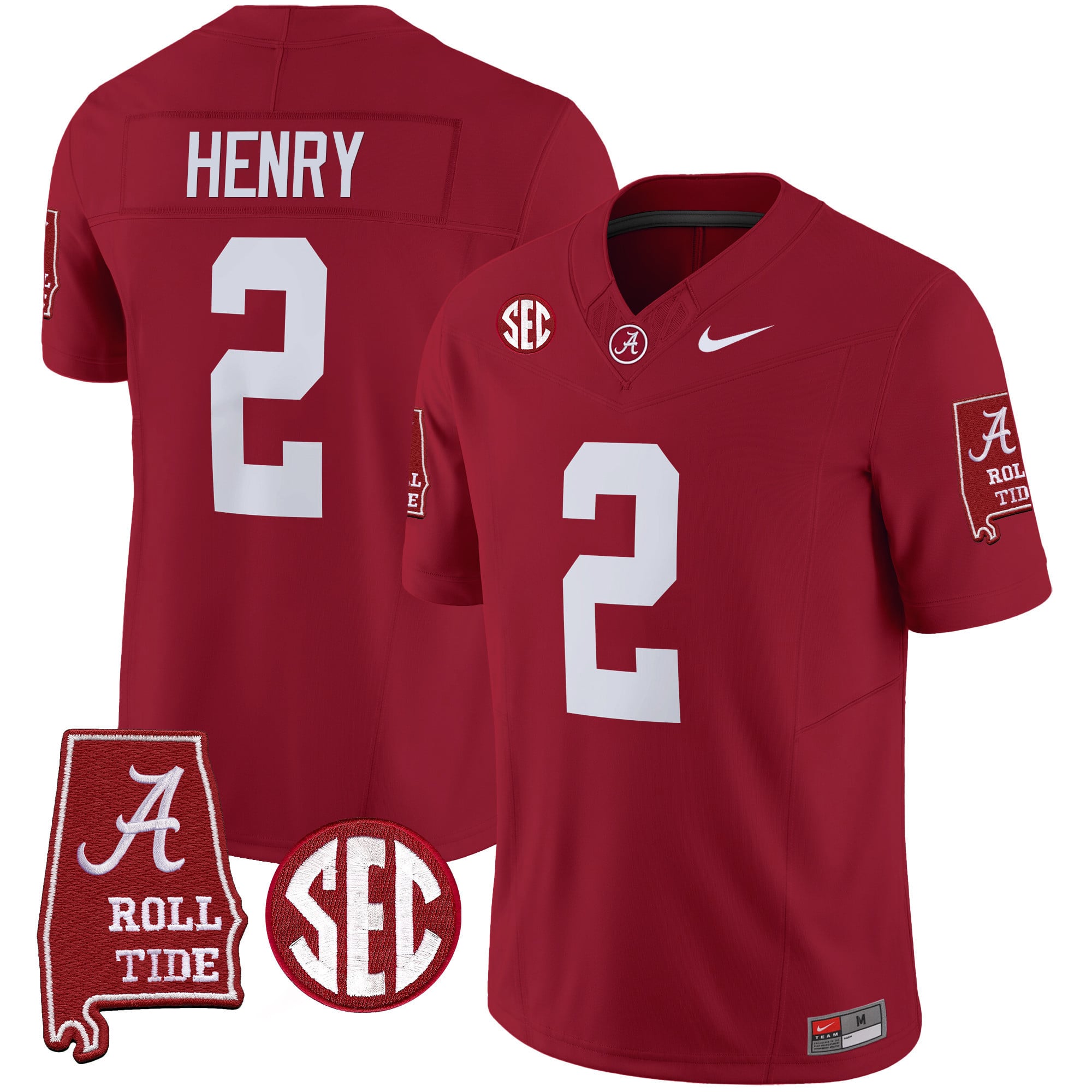 Men's Alabama Crimson Tide Vapor Limited Jersey V3 - Alabama Map - All Stitched