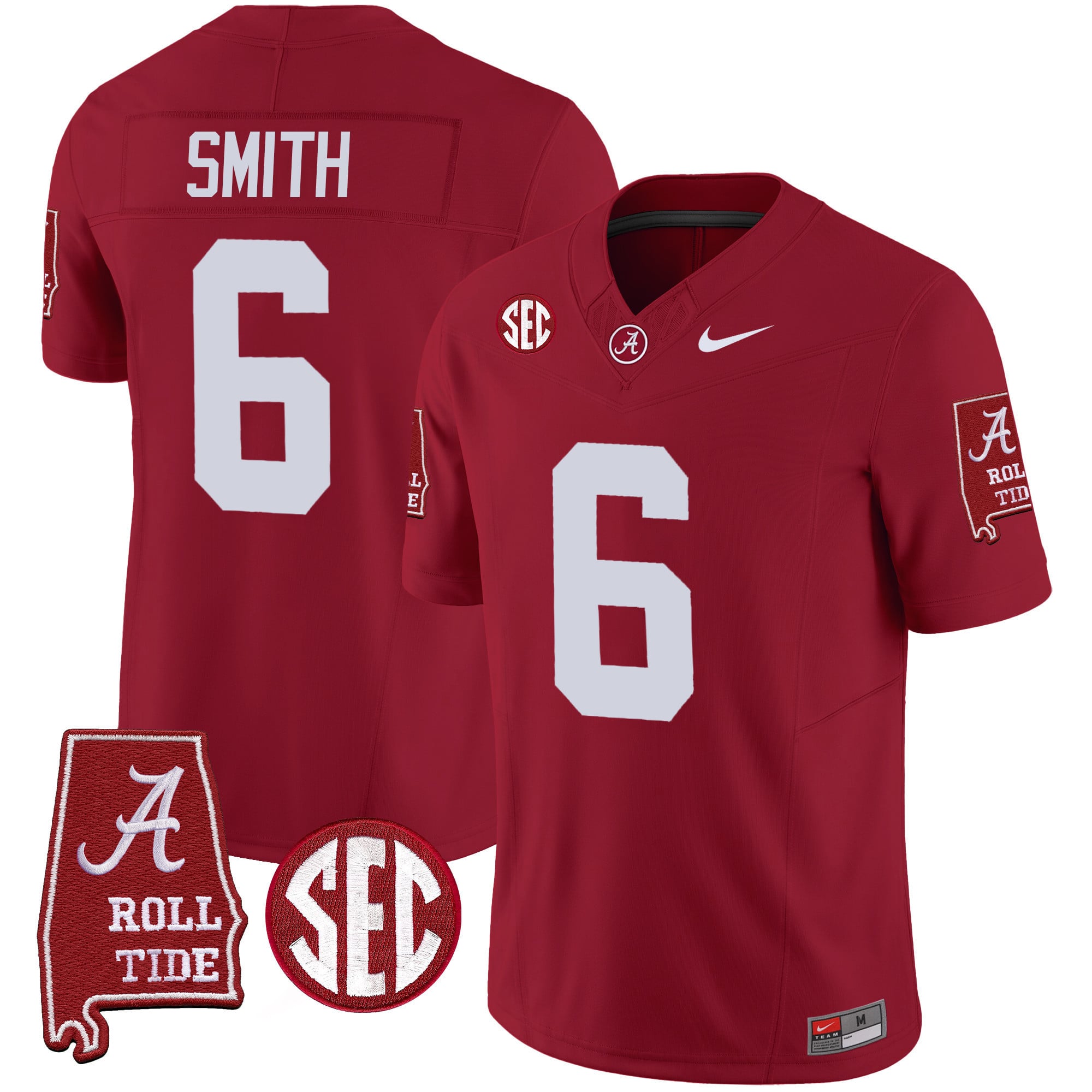 Men's Alabama Crimson Tide Vapor Limited Jersey V3 - Alabama Map - All Stitched