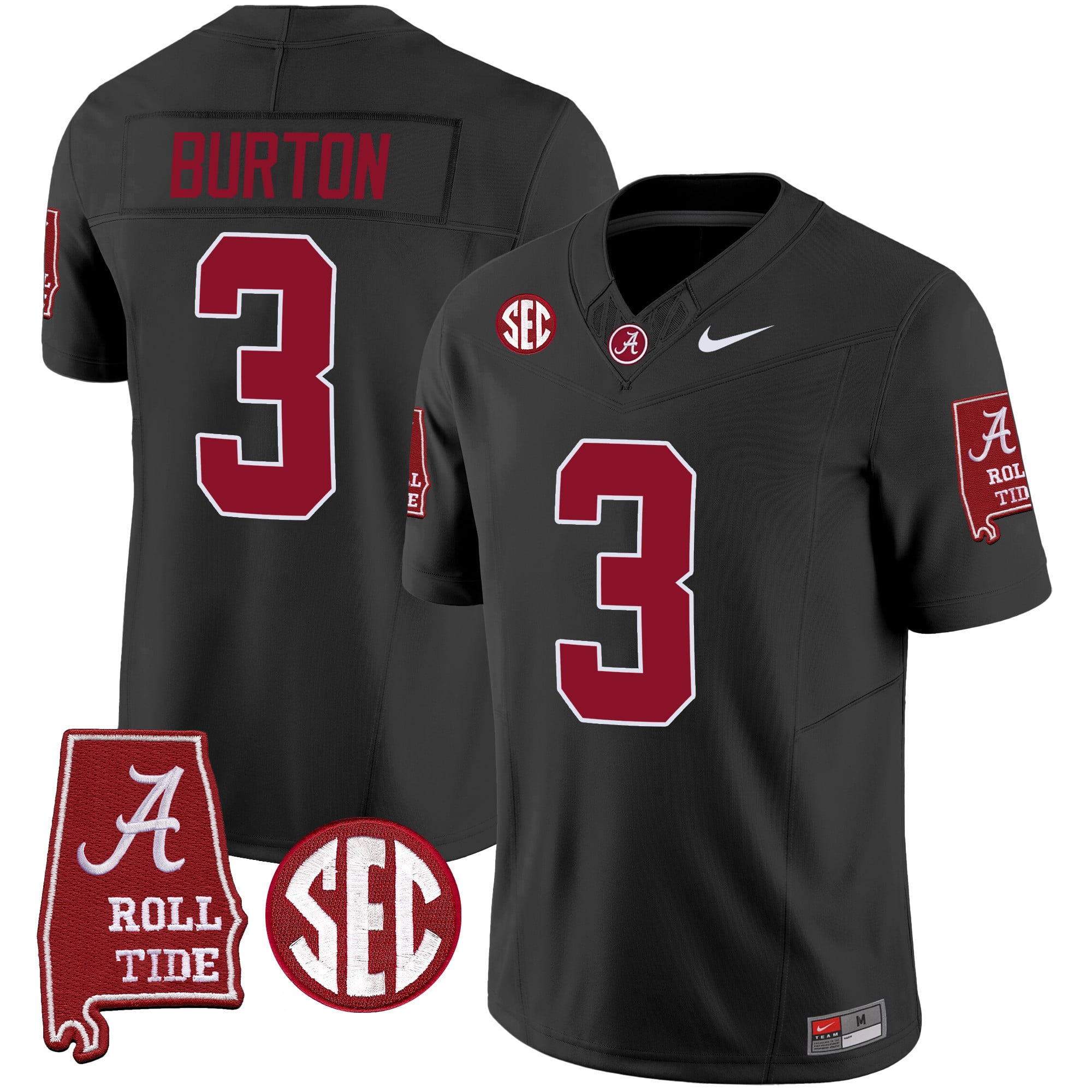 Men's Alabama Crimson Tide Vapor Limited Jersey V3 - Alabama Map - All Stitched