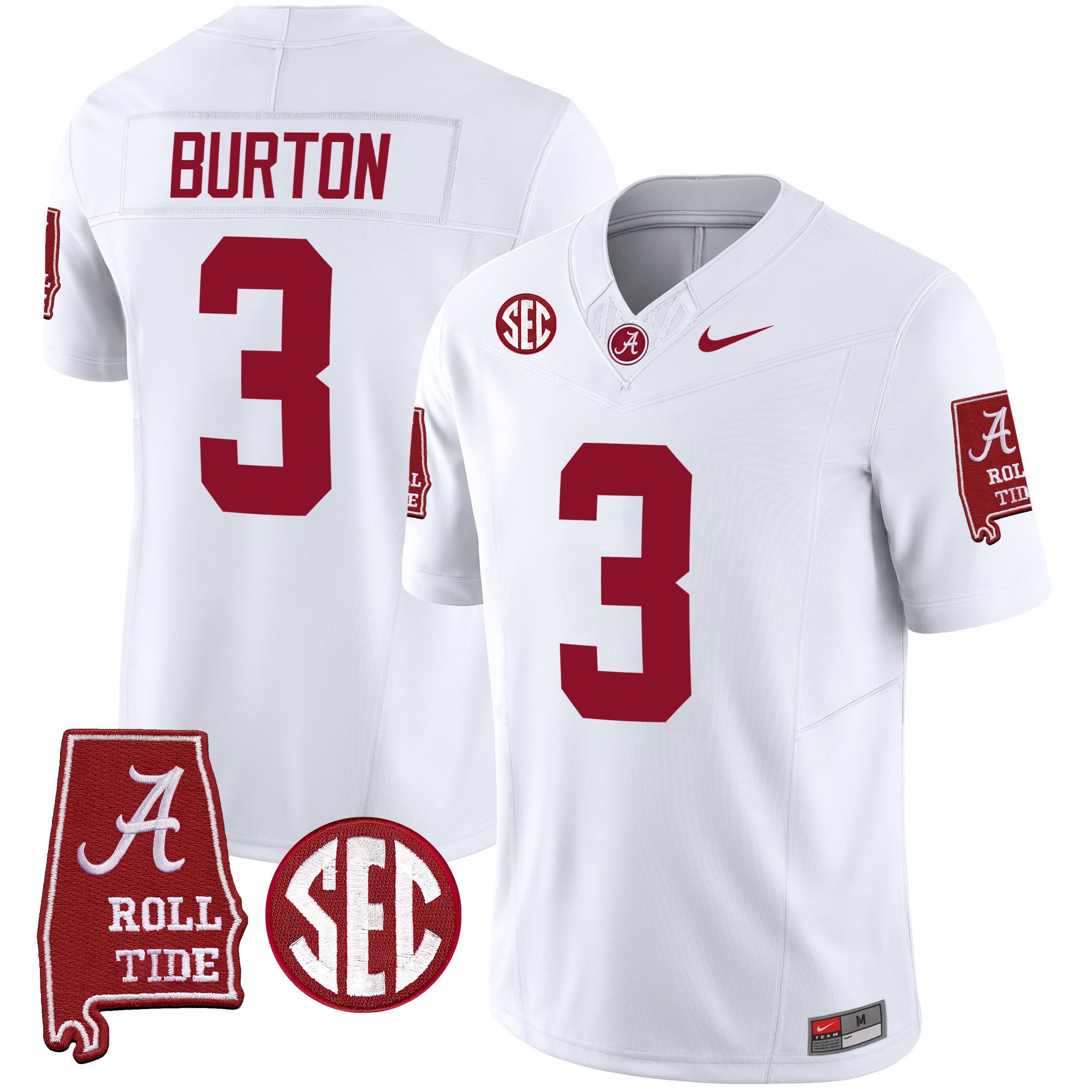 Men's Alabama Crimson Tide Vapor Limited Jersey V3 - Alabama Map - All Stitched