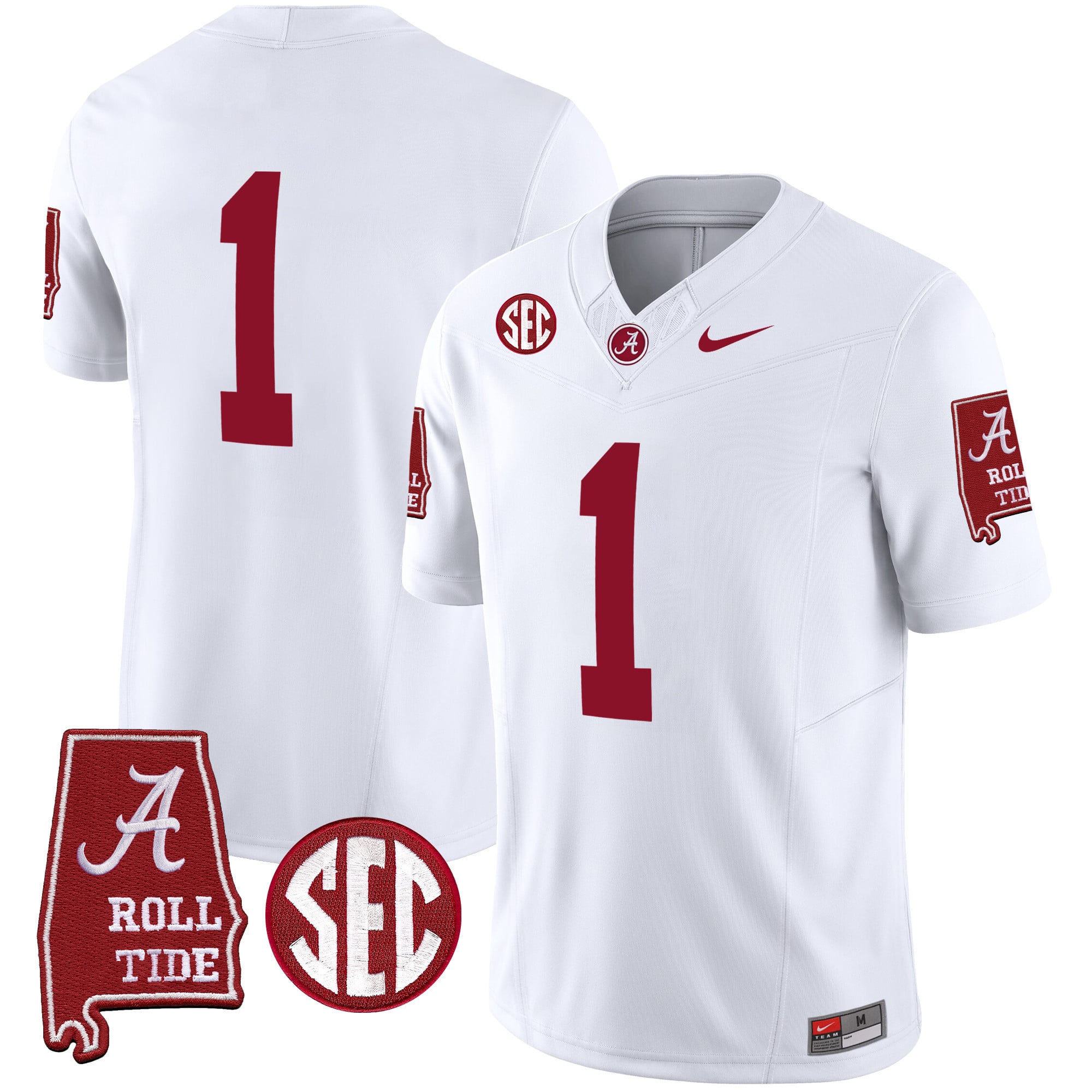 Men's Alabama Crimson Tide Vapor Limited Jersey V3 - Alabama Map - All Stitched
