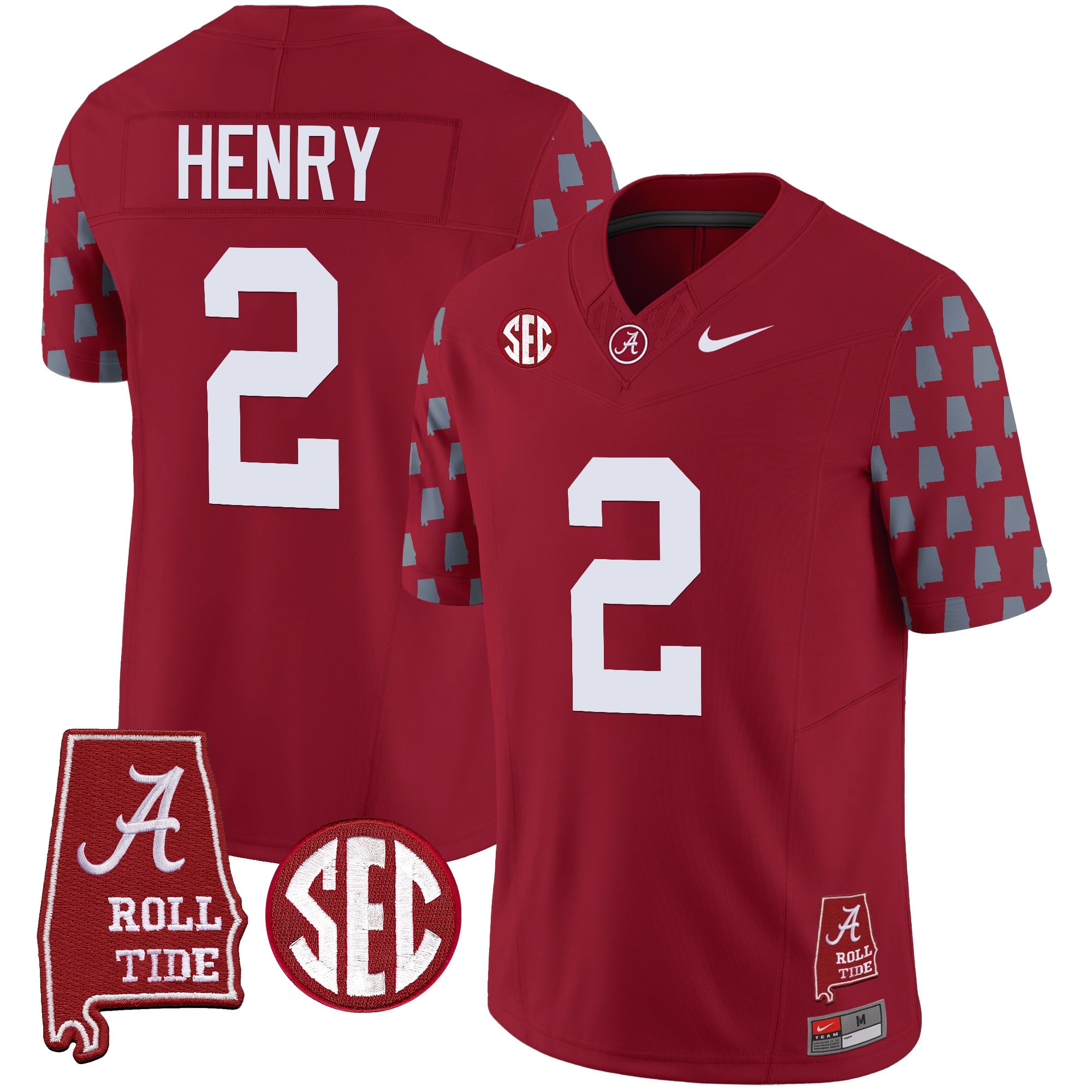 Men's Alabama Crimson Tide Vapor Limited Jersey - Alabama State Style - All Stitched