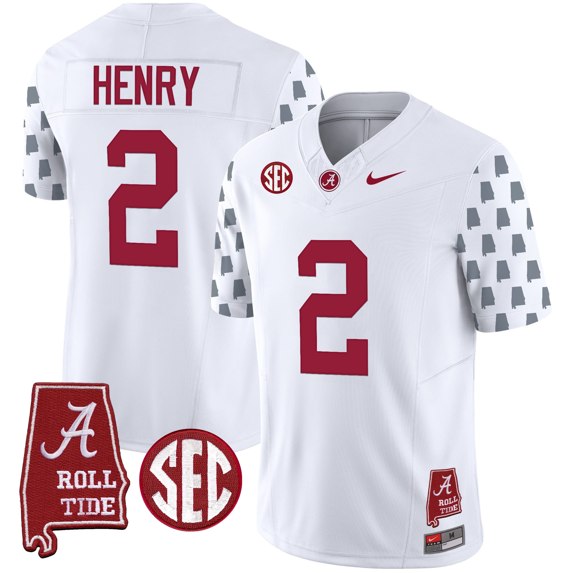 Men's Alabama Crimson Tide Vapor Limited Jersey - Alabama State Style - All Stitched