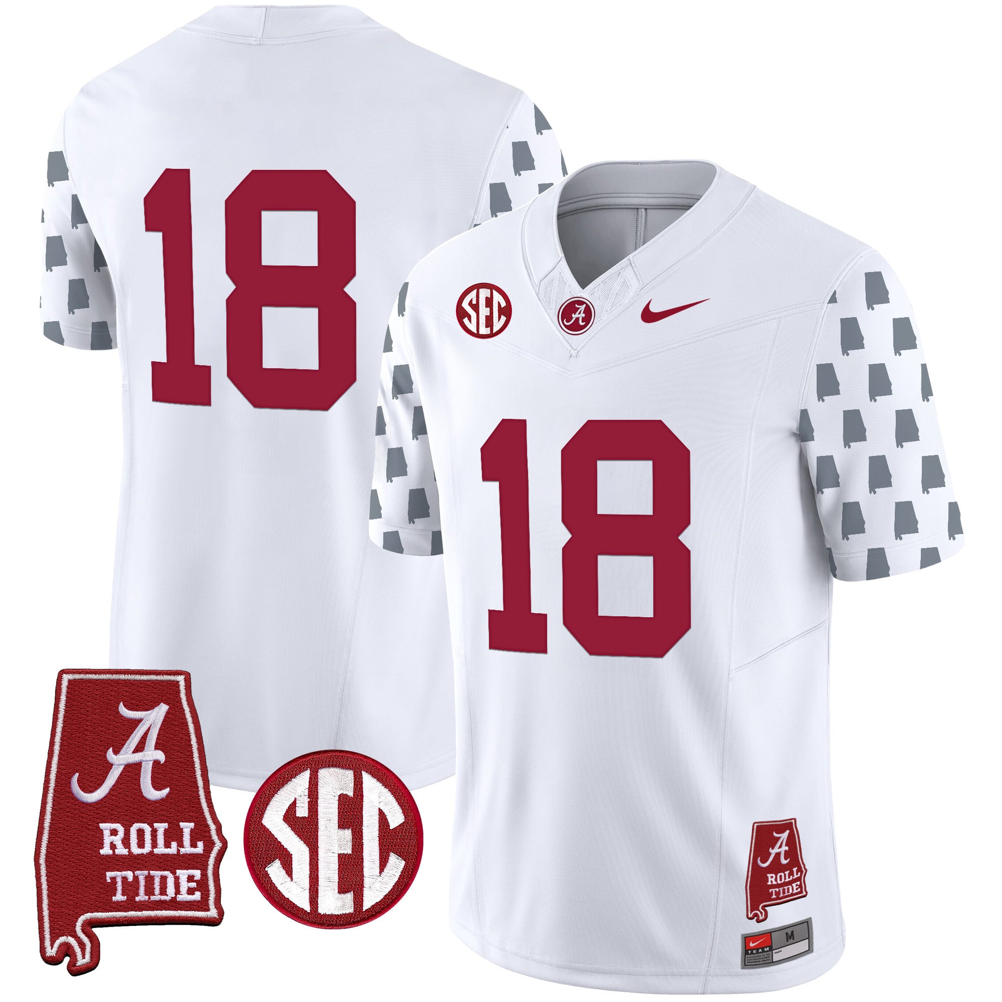 Men's Alabama Crimson Tide Vapor Limited Jersey - Alabama State Style - All Stitched