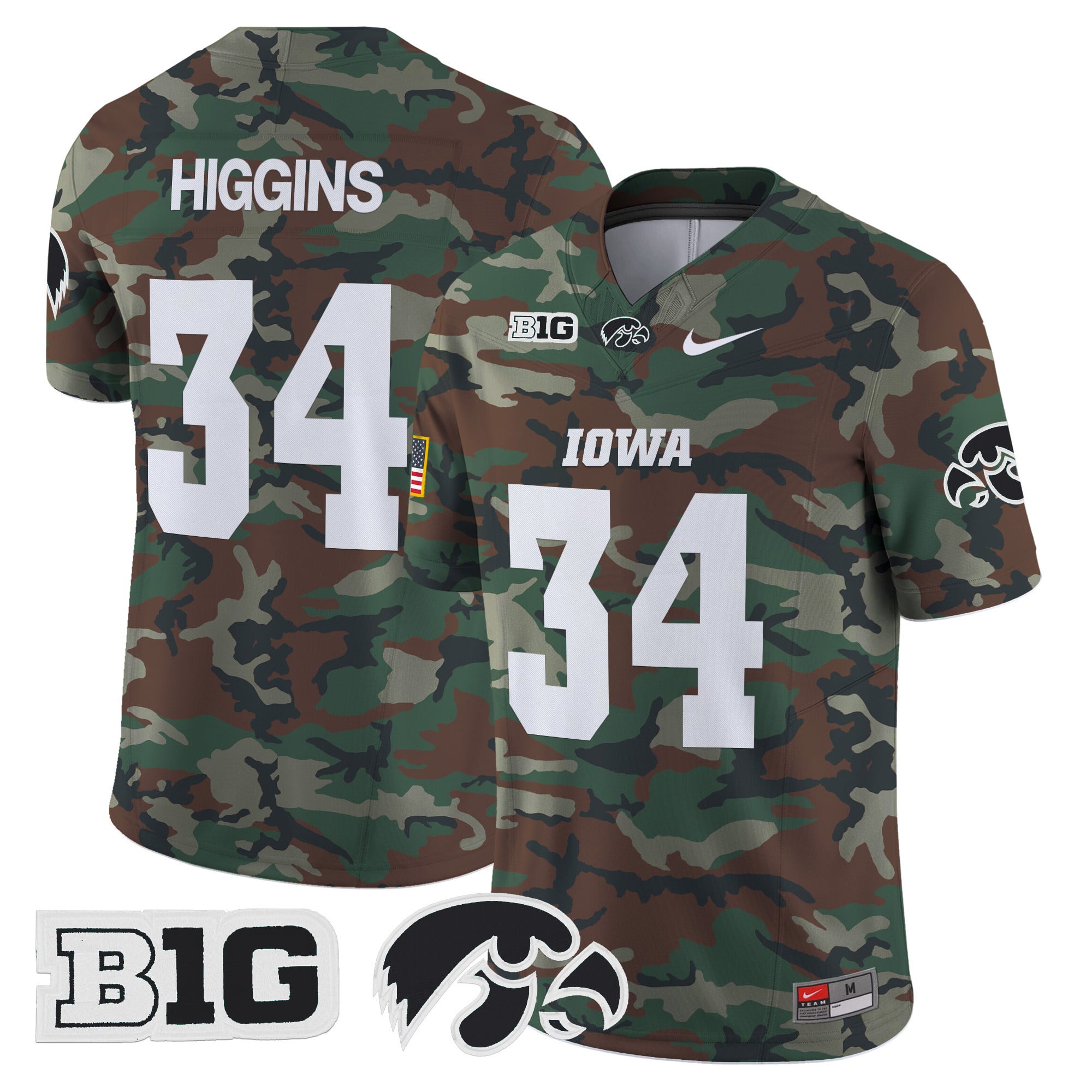 Iowa Hawkeyes 2024 Military Vapor Limited Jersey - All Stitched