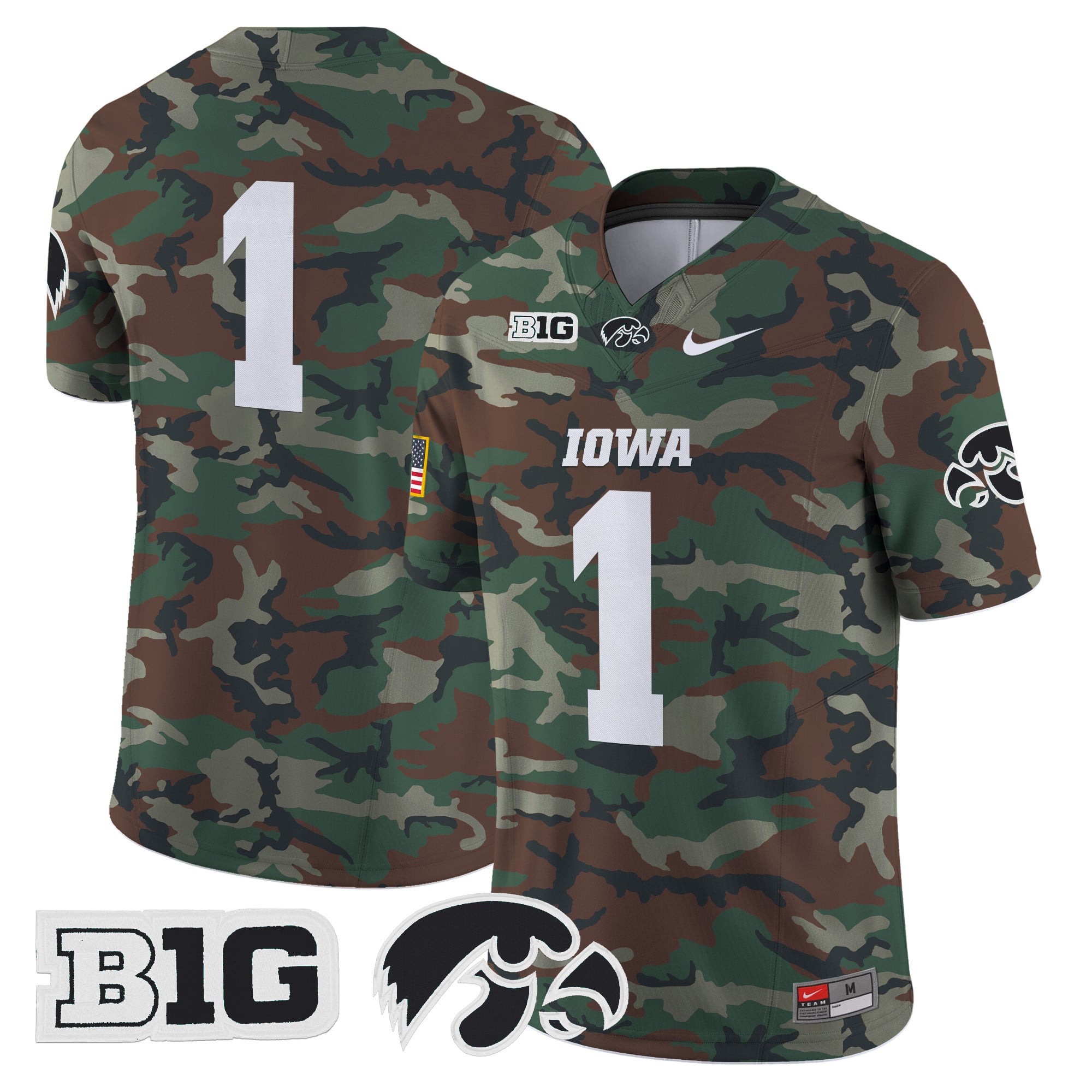 Iowa Hawkeyes 2024 Military Vapor Limited Jersey - All Stitched
