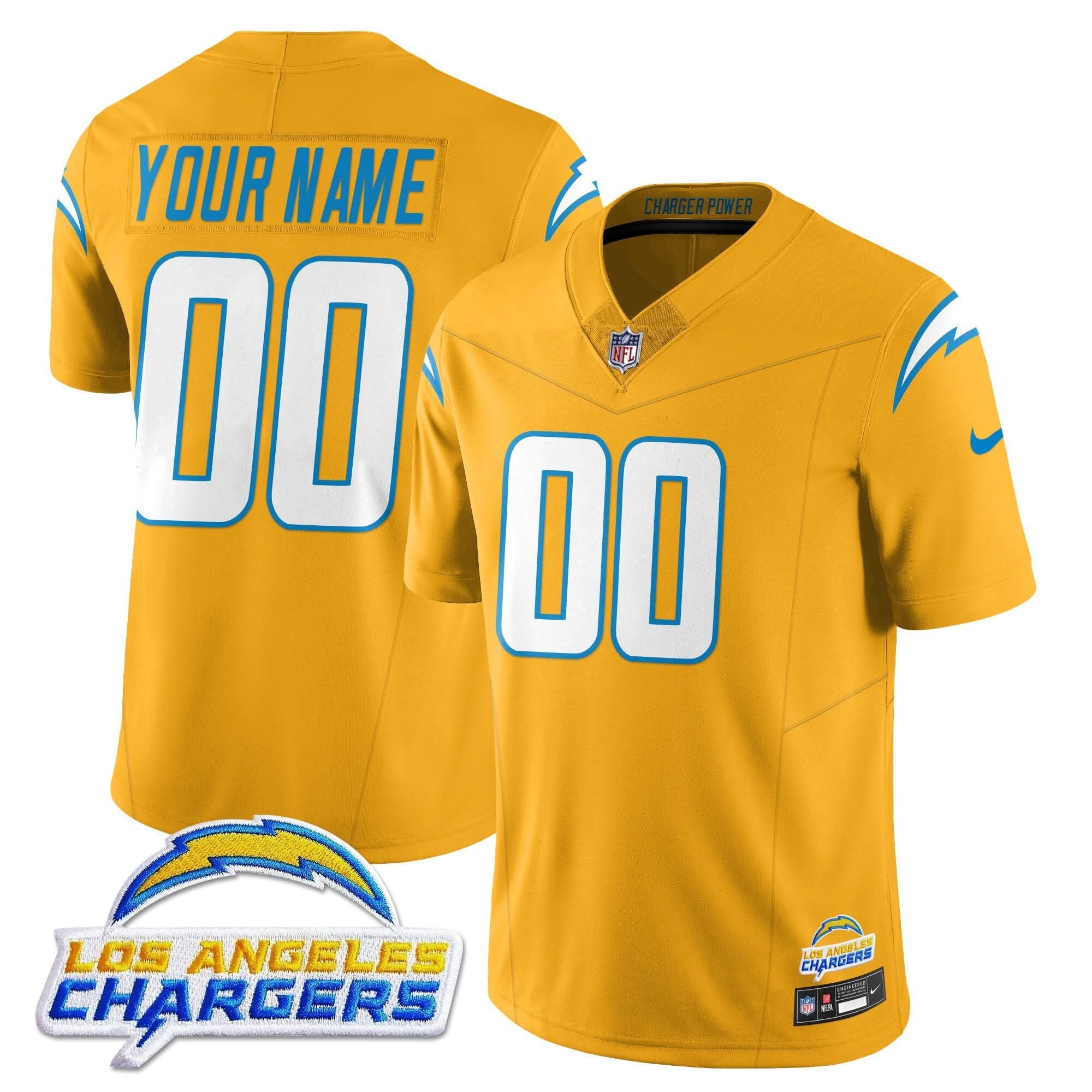 Los Angeles Chargers Alternate 2025 Custom Jersey - All Stitched